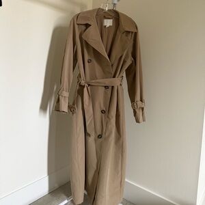 H&M Double-Breasted Tan Trench Coat